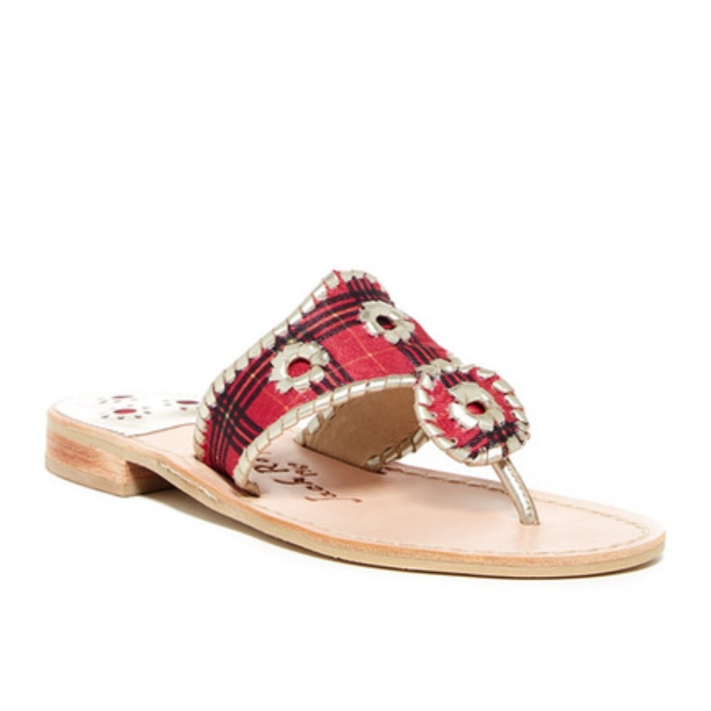 Jack Rogers Jacks Red Plaid Sandals